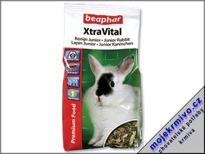 Krmivo X-traVital junior králík 1kg Krmivo X-traVital junior králík 1kg