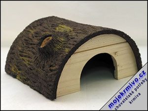 Domek půlkruhový se dřevem malý 1ks Domek půlkruhový se dřevem malý 1ks