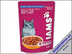 Iams Cat Senior kapsička 100g Iams Cat Senior kapsička 100g