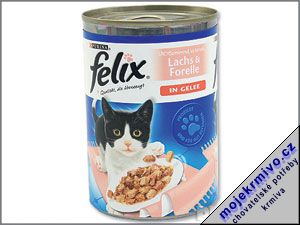 Konzerva Felix losos + pstruh želé 400g Konzerva Felix losos + pstruh želé 400g