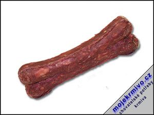 Kost chroupací červená 21 cm 1ks - Kliknutím na obrázek zavřete