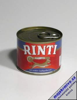 Rinti Dog Gold konzerva drbe srdka 185g