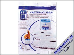 Uhlíkový molitan do menší fontány Cat It Fresh&Clean 3ks