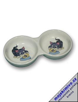 Miska keramick koka dvojit s motiv 2x150ml 11cm TR