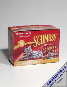 Schmusy Cat Flakes kapsa 4x3x100g multipack