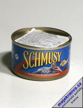 Schmusy Cat konzerva tuňák+drůb.játra 100g