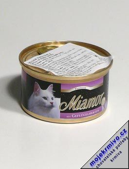 Miamor Cat paštika drůbeží srdíčka 85g