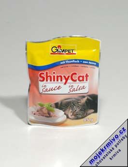 Gimpet kočka kapsička ShinyCat tuňák v omáčce 85g