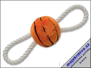 Hračka přetahovadlo míč plyšový basketbalový 1ks - Kliknutím na obrázek zavřete