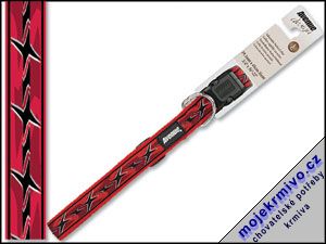 Obojek nylonový Ninja červený 41 - 56 cm 1ks
