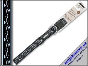 Obojek nylonov Tattoo modro - ern 41 - 56 cm 1ks