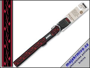 Obojek nylonov Tattoo erveno - ern 46 - 66 cm 1ks