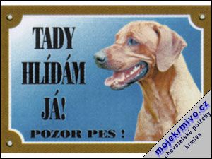 Tabulka rhodzsk ridgeback 1ks