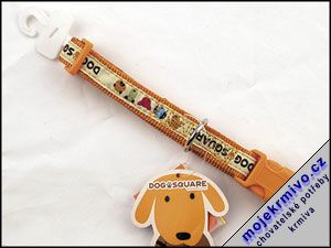 Obojek nylonový Dog square ribbon 1ks