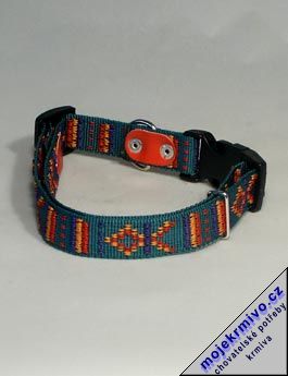Obojek nylon Indinsk barevn 30-50cmx20mm 1ks