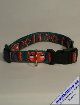 Obojek nylon Indinsk barevn 40-60cmx24mm 1ks