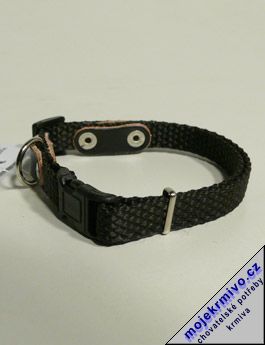Obojek nylon jednobarevn 20-40cmx10mm ern 1ks
