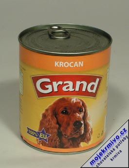 GRAND konz. pes krocan 850g