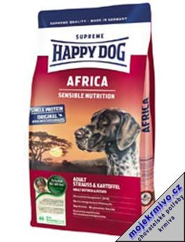 Happy Dog Supreme Sensible AFRICA pštros,bramb. 1kg
